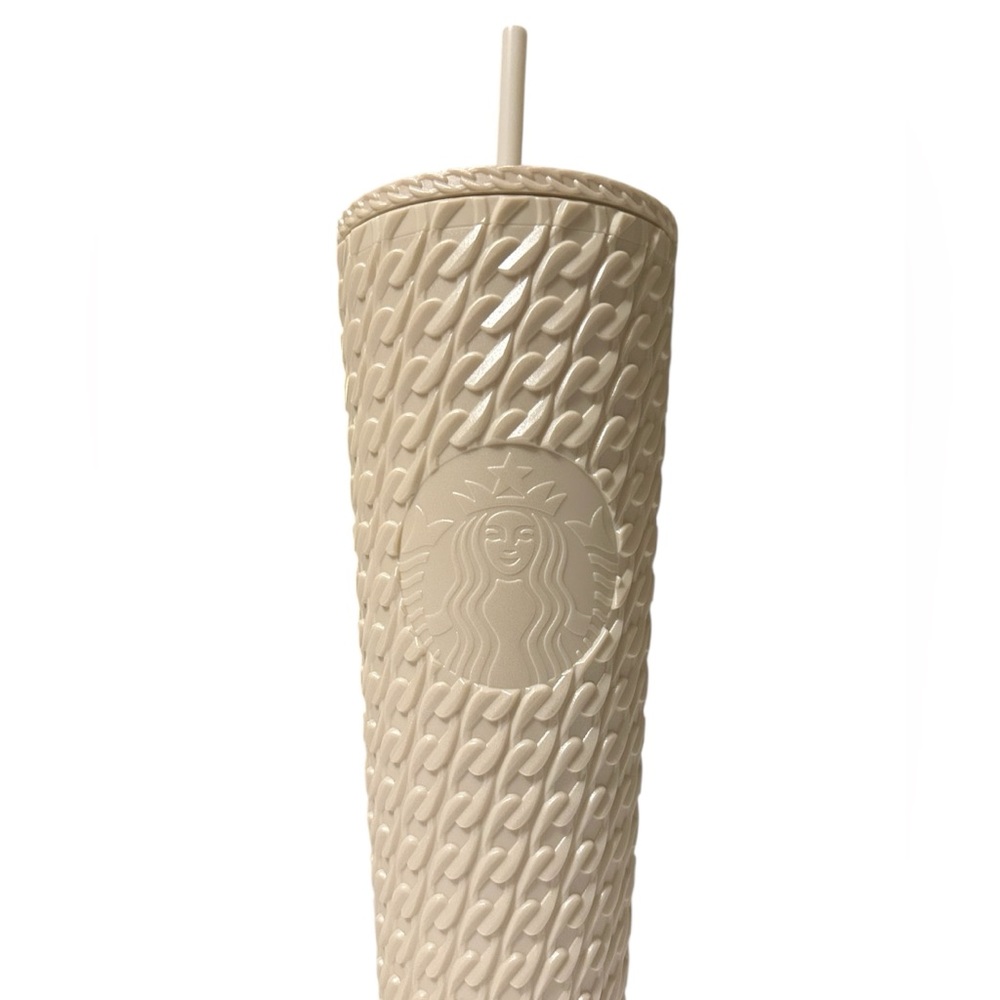 Starbucks Beige Embossed Tumbler